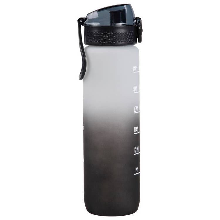 Grey ombre tracker sipper water bottle 1 litre (British brand)