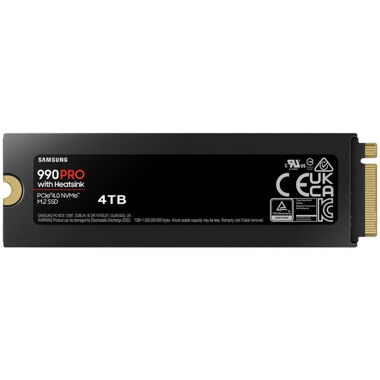 Samsung 990 PRO Heatsink 4TB SSD, UK version