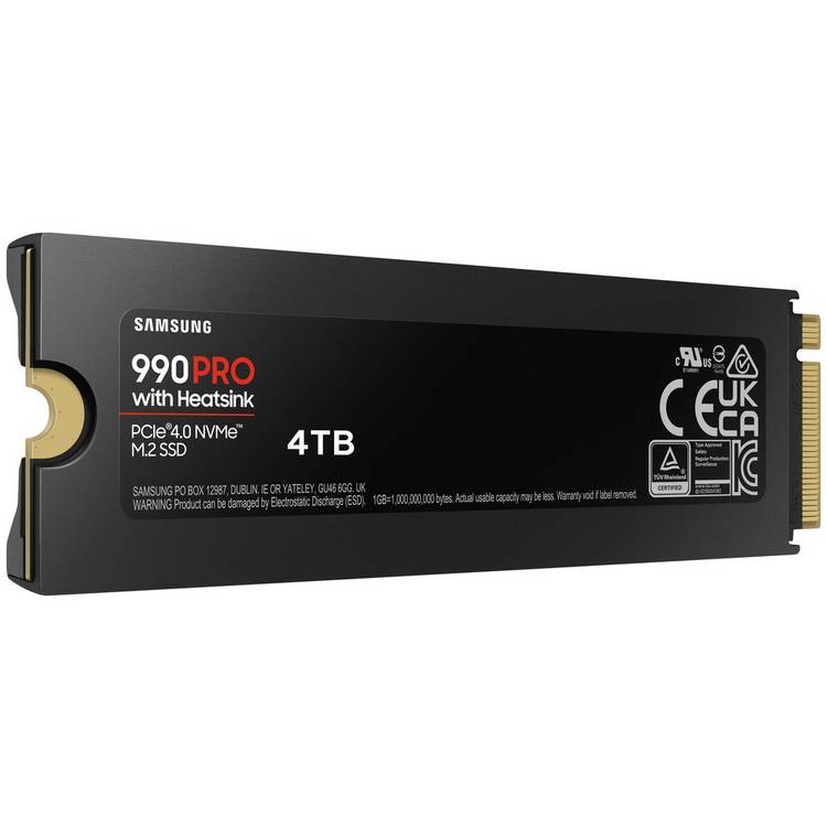 Samsung 990 PRO Heatsink 4TB SSD, UK version