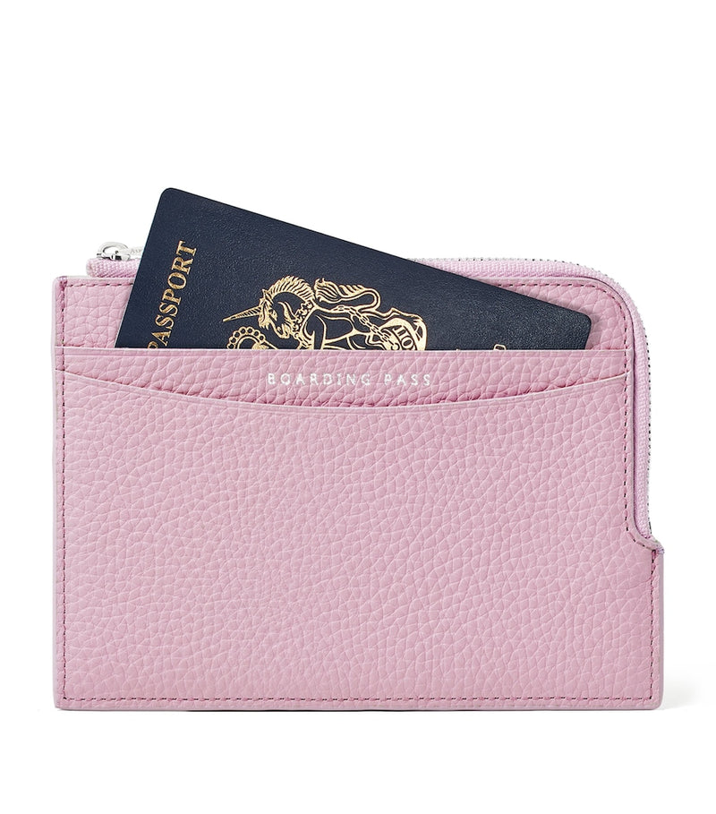 Aspinal of London leather zipped travel wallet - British product
