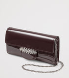 Jimmy Choo Bing patent leather wallet-on-chain (British brand)