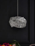 Clear Venetian easy fit lamp shade with acrylic beads - British product