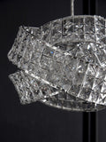 Clear Venetian easy fit lamp shade with acrylic beads - British product