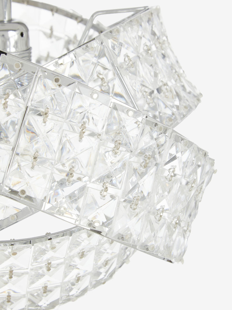 Clear Venetian easy fit lamp shade with acrylic beads - British product