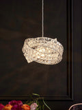 Clear Venetian easy fit lamp shade with acrylic beads - British product