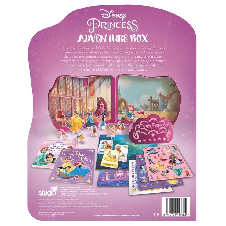 Disney Princess adventure box with storybooks and crown, UK version