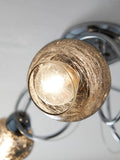 Ceiling light fitting Chrome Lana 3 light smoke glass shades, imported from the UK