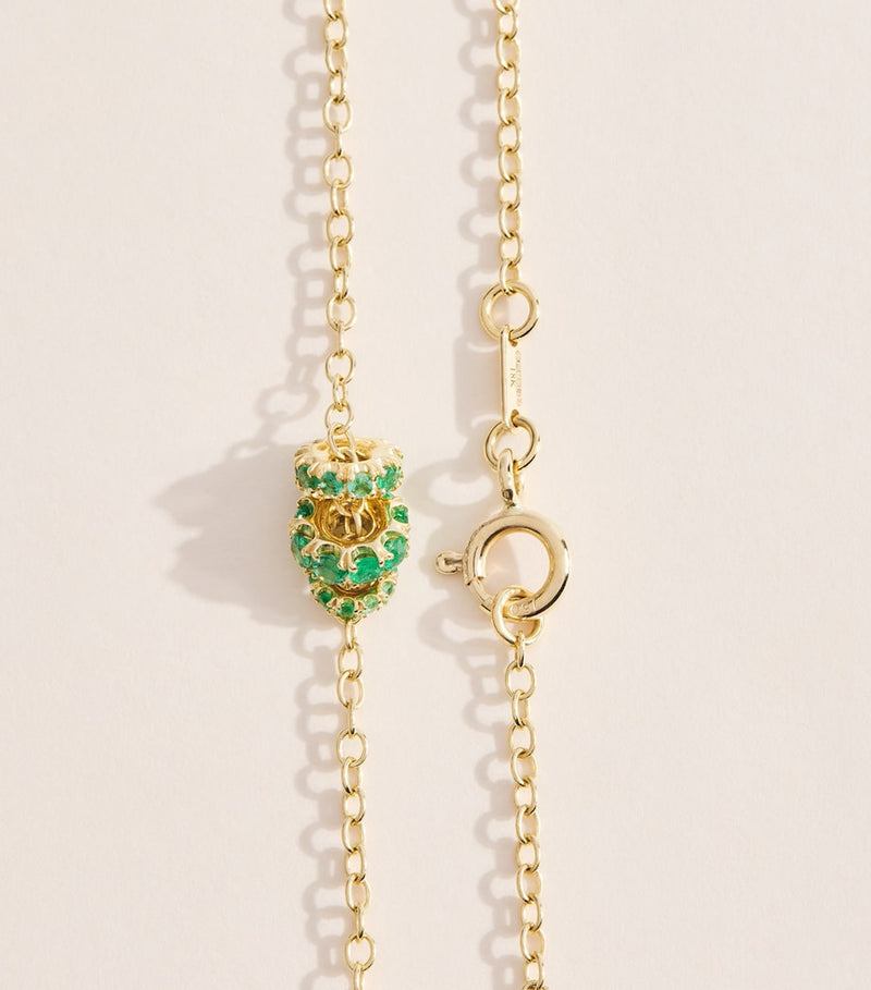 Spinelli Kilcollin Vesta necklace yellow gold emerald - British product