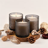 Torc fragranced textured glass candles 3 pack (British brand)