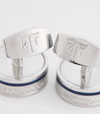 Tateossian Septa Gear cufflinks palladium-plated brass, UK version