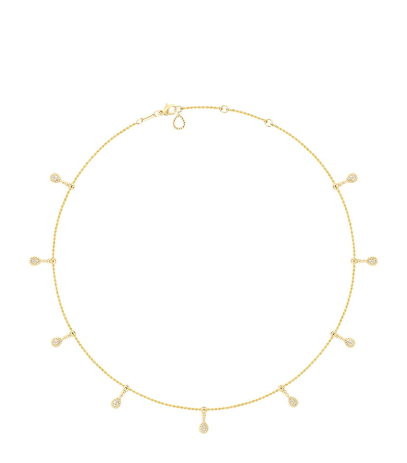 Boucheron yellow gold diamond Serpent Bohème necklace, imported from the UK