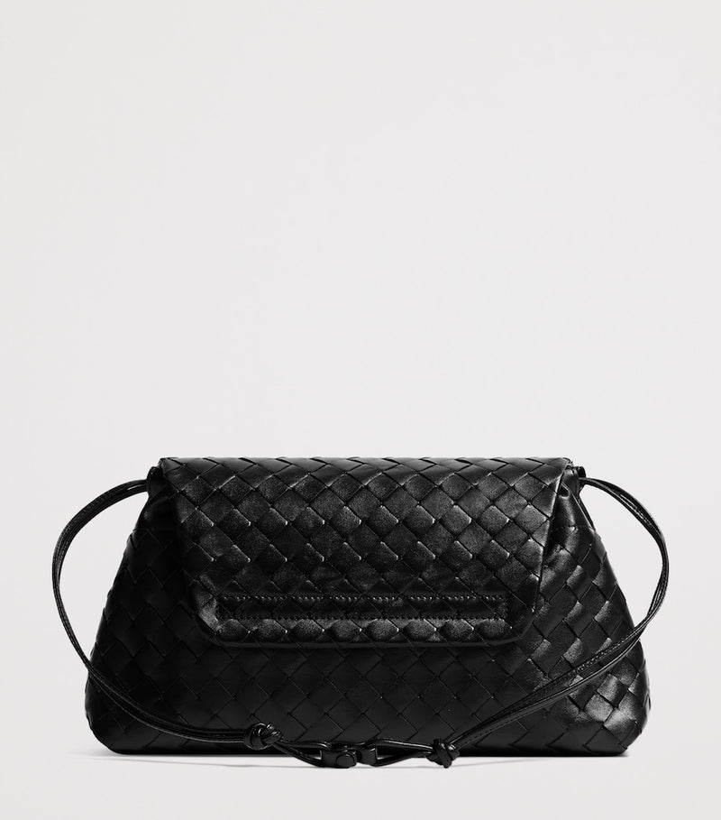 Bottega Veneta Giorno Intrecciato leather shoulder bag, UK version