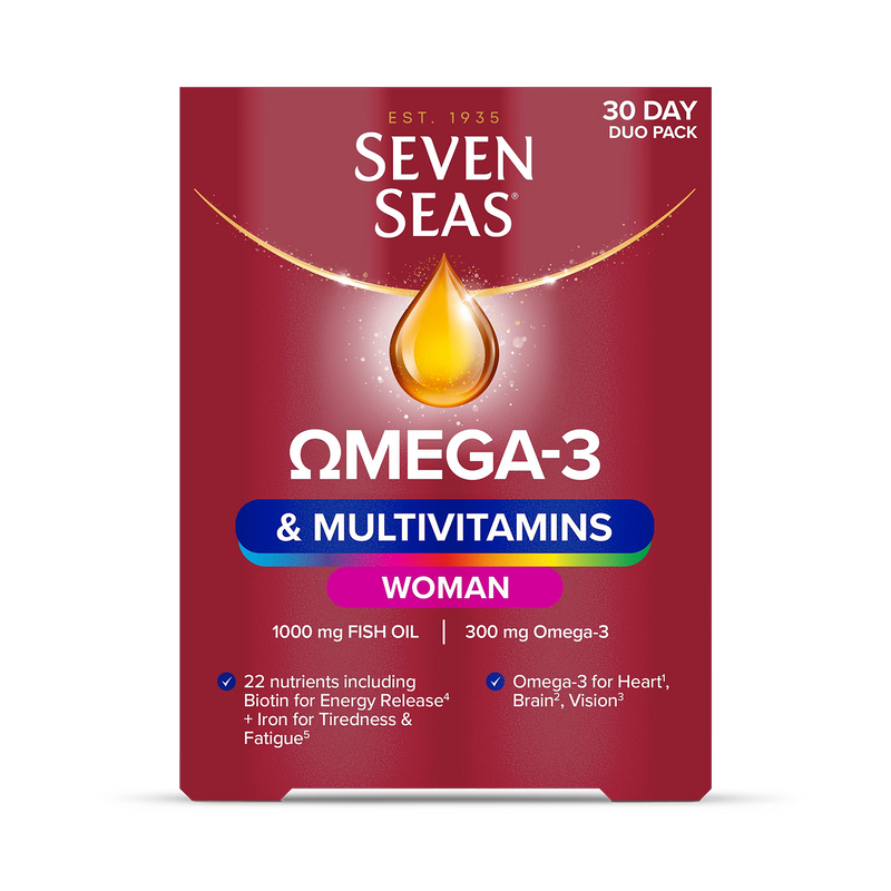 Seven Seas women's Omega-3 multivitamin 30 tablets 30 capsules, imported from the UK