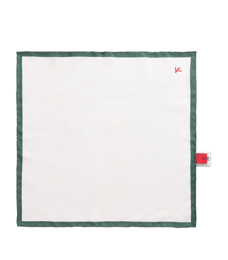 Isaia pocket square pure silk hand-rolled edges, UK version