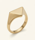 Prada triangle ring brass Italian design, imported from the UK