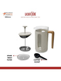 La Cafetiere Cream Pisa 3 cup glass cafetiere - British product