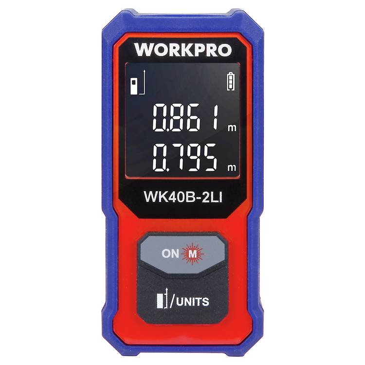 WORKPRO rechargeable laser measure tape 40m (British brand)
