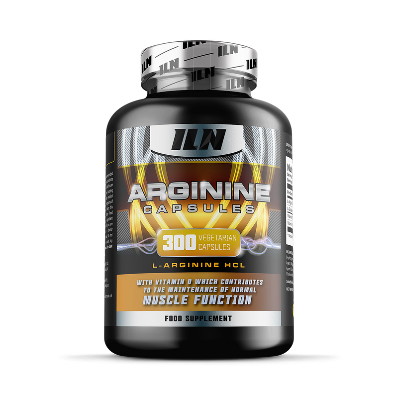 L Arginine capsules 2600mg with glutamine 300 capsules - British product