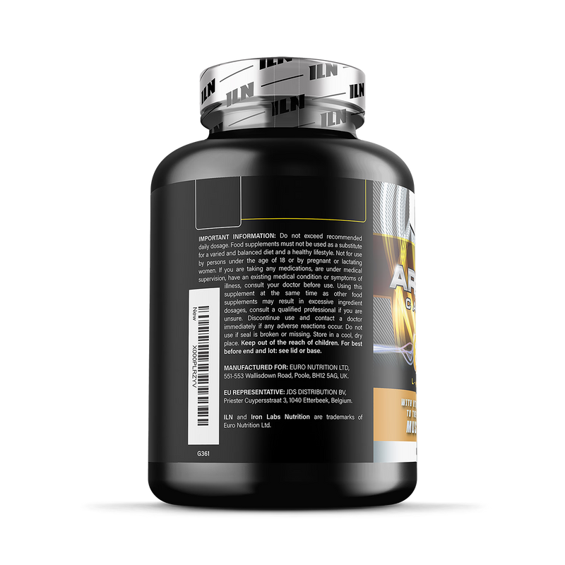 L Arginine capsules 2600mg with glutamine 300 capsules - British product