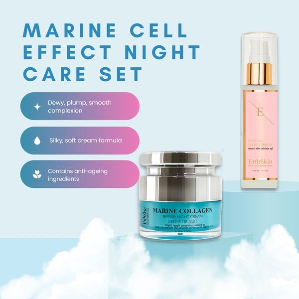 ErthSkin London EGF serum and marine collagen night cream, UK version