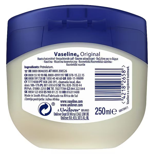 Vaseline Petroleum Jelly Original 250ml (British brand)