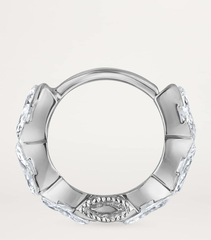 Maria Tash marquise diamond hoop earring 6.5mm (British brand)