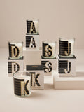 Monochrome Boxed Alphabet White Jasmine Scented Candle