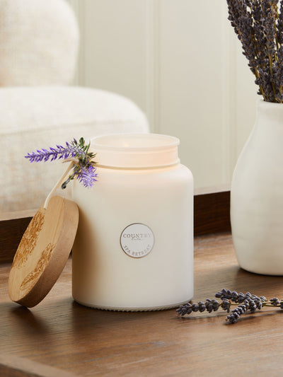 Next Lavender and Geranium Jar Candle 14cm- Buy online at McGrocer
