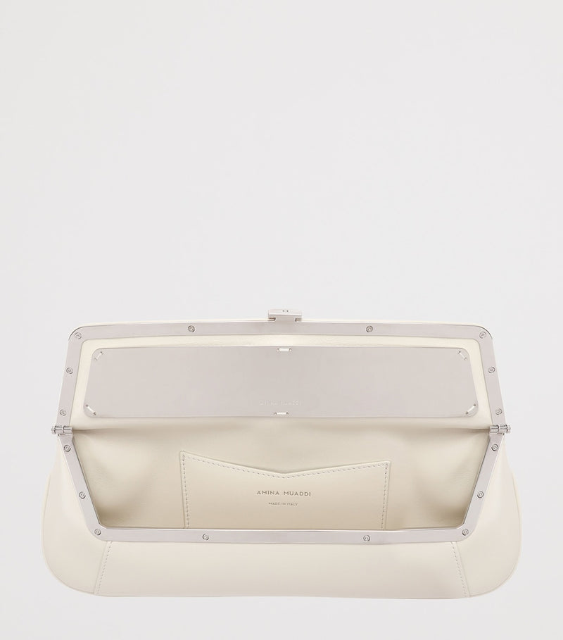 Amina Muaddi Ami clutch bag smooth leather - British product