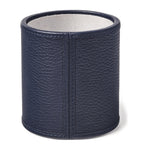 Aspinal Of London round leather pen pot, 10cm x 9cm - British product