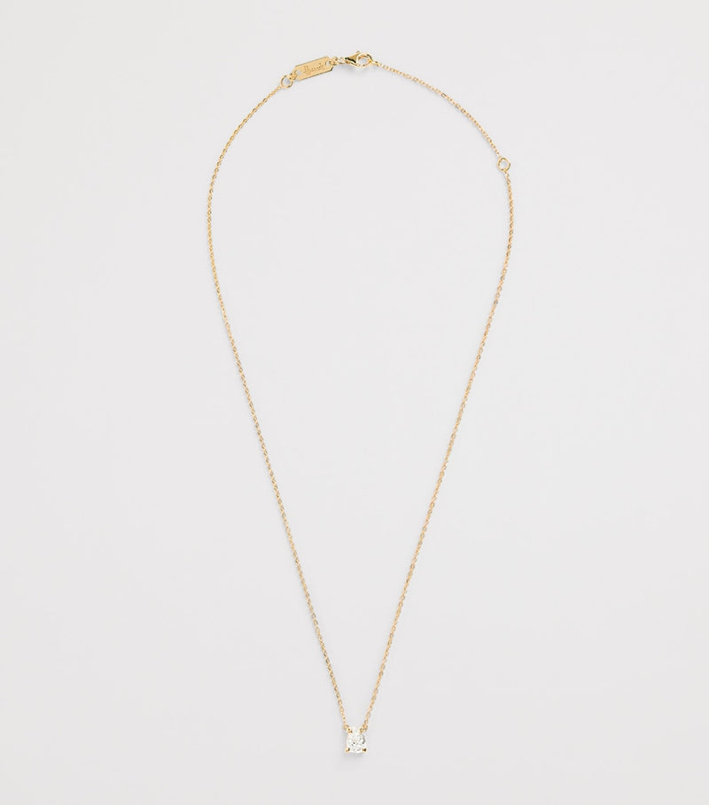 Harrods yellow gold diamond pendant necklace 0.75ct, UK version