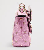 Valentino Garavani Rockstud Spike small shoulder bag moiré fabric, UK version