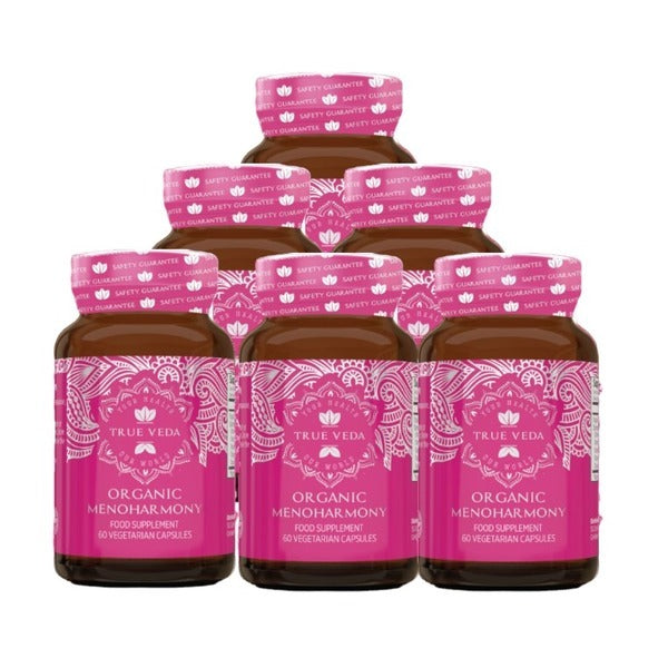 True Veda Organic MenoHarmony supplement 360 capsules, UK version