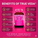 True Veda Organic MenoHarmony supplement 360 capsules, UK version