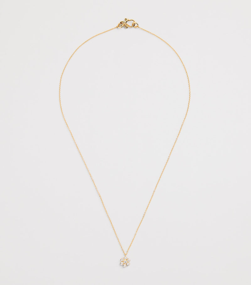 Sophie Bille Brahe yellow gold and diamond fleur necklace (British brand)