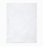 Pratesi Super King flat sheet with striped chain motif, 300cm x 270cm, imported from the UK