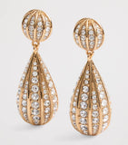 Valentino Garavani crystal teardrop earrings 3cm, imported from the UK