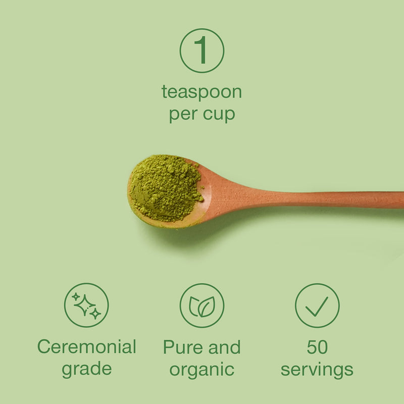SuperSelf organic matcha green tea powder ceremonial grade 50g, imported from the UK