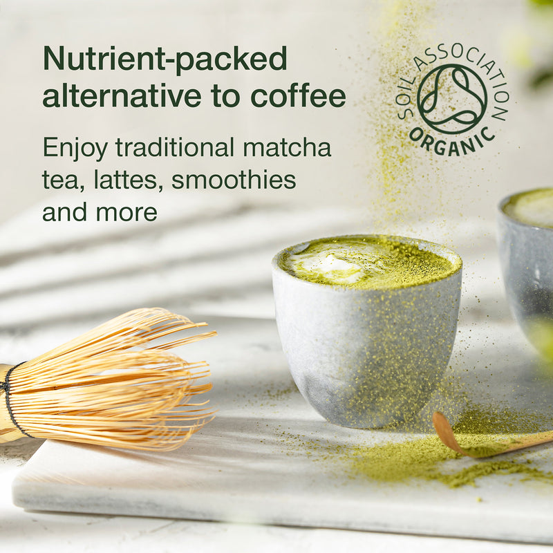 SuperSelf organic matcha green tea powder ceremonial grade 50g, imported from the UK