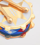 Harrods drum keyring featuring gold-tone accents, UK version