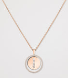 Messika Lucky Move rose gold diamond necklace 0.32ct, UK version
