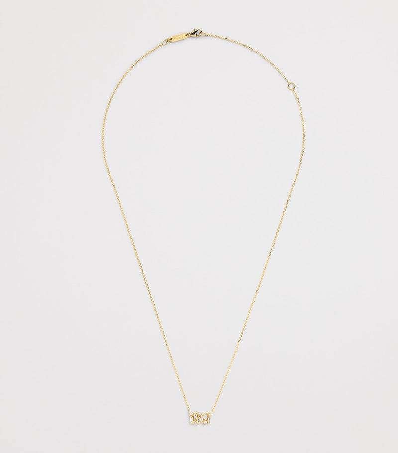 Suzanne Kalan yellow gold diamond Shimmer necklace (British brand)