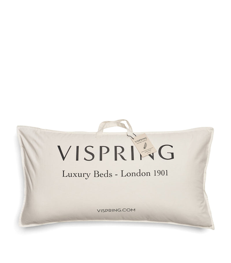 Vispring cotton down-filled pillow 90cm x 50cm (British brand)