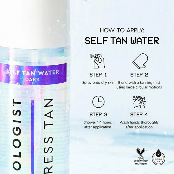 Tanologist Transparent Self Tan Water Medium bottle (British brand)