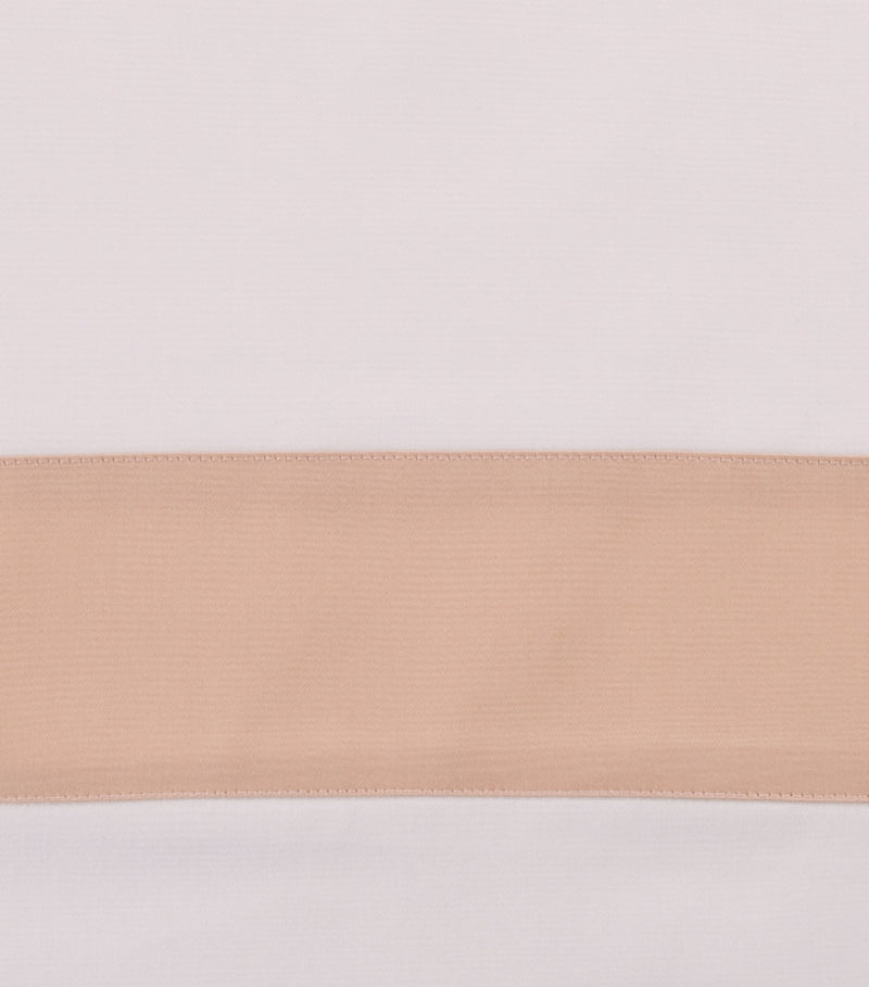 Frette cotton sateen border pillowcase 65cm, imported from the UK