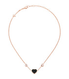 Chopard Happy Hearts pendant in rose gold with onyx and diamonds, UK version