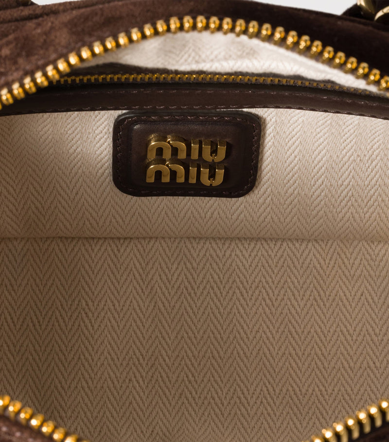 Miu Miu suede Arcadie top-handle bag - British product