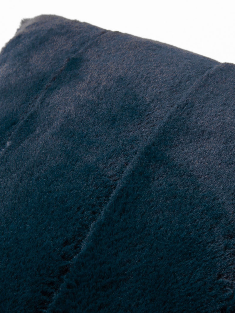 Paoletti Kunstpelz-Kissen Marineblau, importiert aus dem Vereinigten Königreich