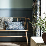 Habitat sunflower velvet cushion navy 50x30cm (British brand)