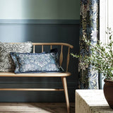Argos Habitat x Morris & Co. Sunflower Velvet Cushion - Navy 50 x 30cm- Buy online at McGrocer